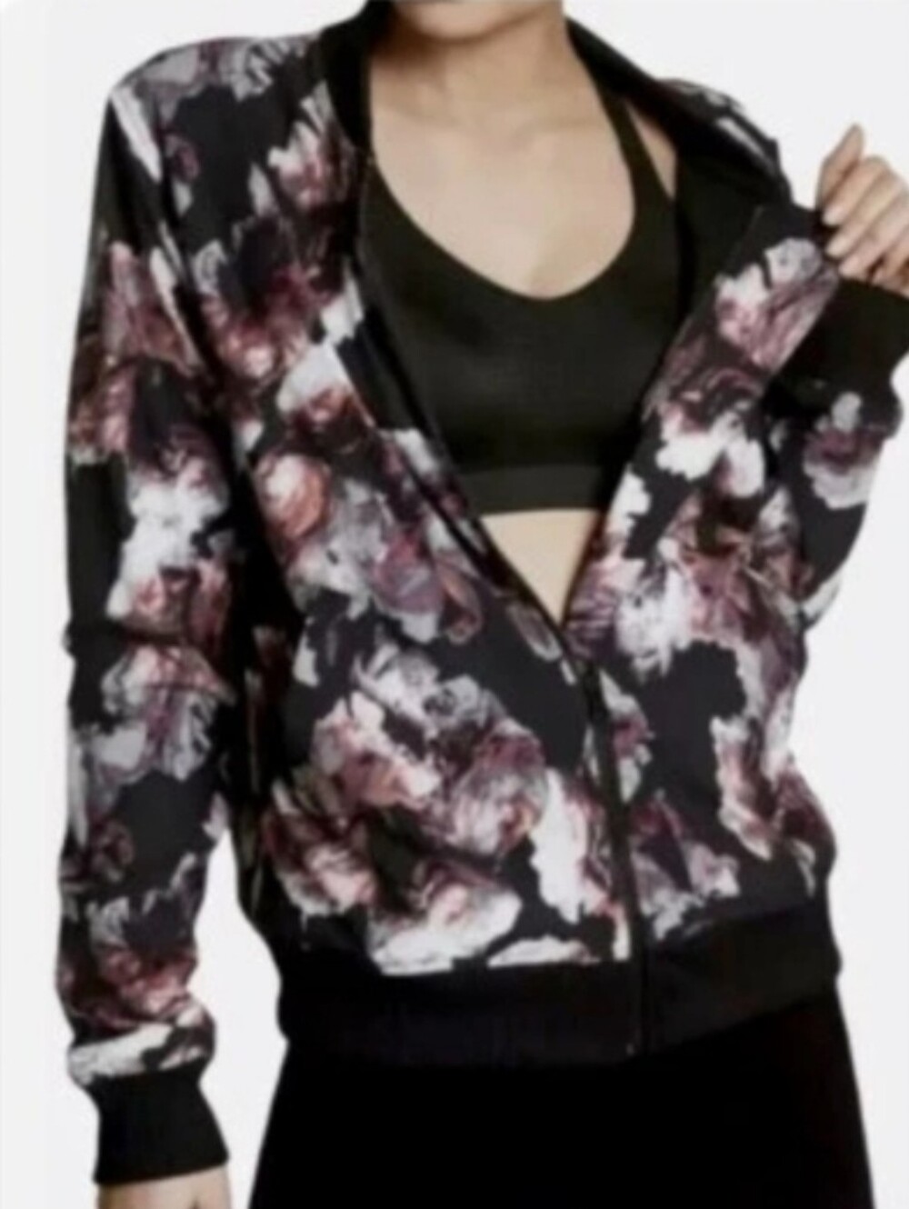 Victoria's Secret Floral Sport Bomber Jacket - Picture 2 of 12